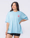 Super Hot Oversized Tee Lagoon - Muscle Nation women's gym tee, view 3