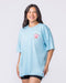 Super Hot Oversized Tee Lagoon - Muscle Nation women's gym tee, view 4