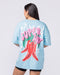 Super Hot Oversized Tee Lagoon - Muscle Nation women's gym tee, view 5
