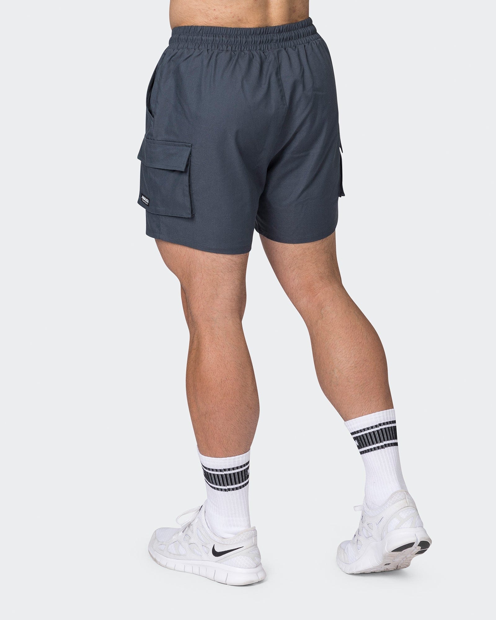 Daily Cargo 5" Shorts Thunder - Muscle Nation men's cargo shorts, view 5