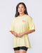 Meowdy Partner Oversized Tee Limoncello - Muscle Nation women's gym tee, view 3