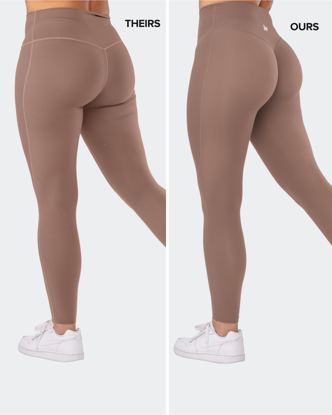 Aura Peachy Invisible Scrunch Ankle Leggings Cookie - Muscle Nation women's leggings, view 3