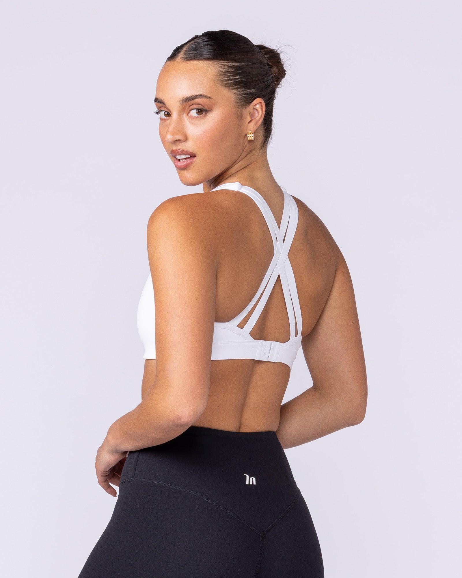 Traction Bra White - Muscle Nation women's sports bra, view 2