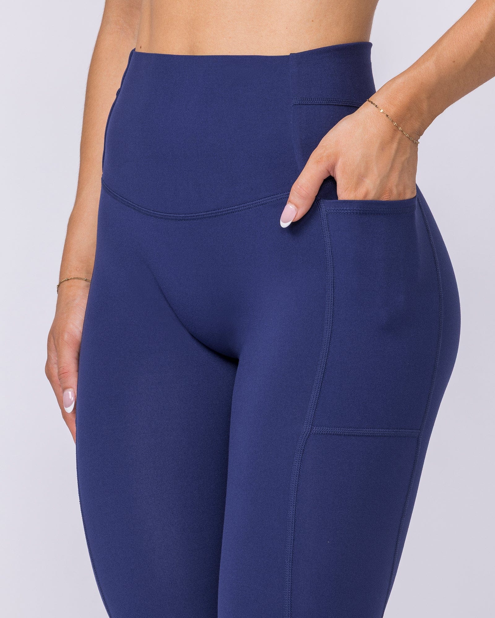 Unrivalled Everyday Pocket Ankle Leggings Classic Navy - Muscle Nation women's leggings, view 7