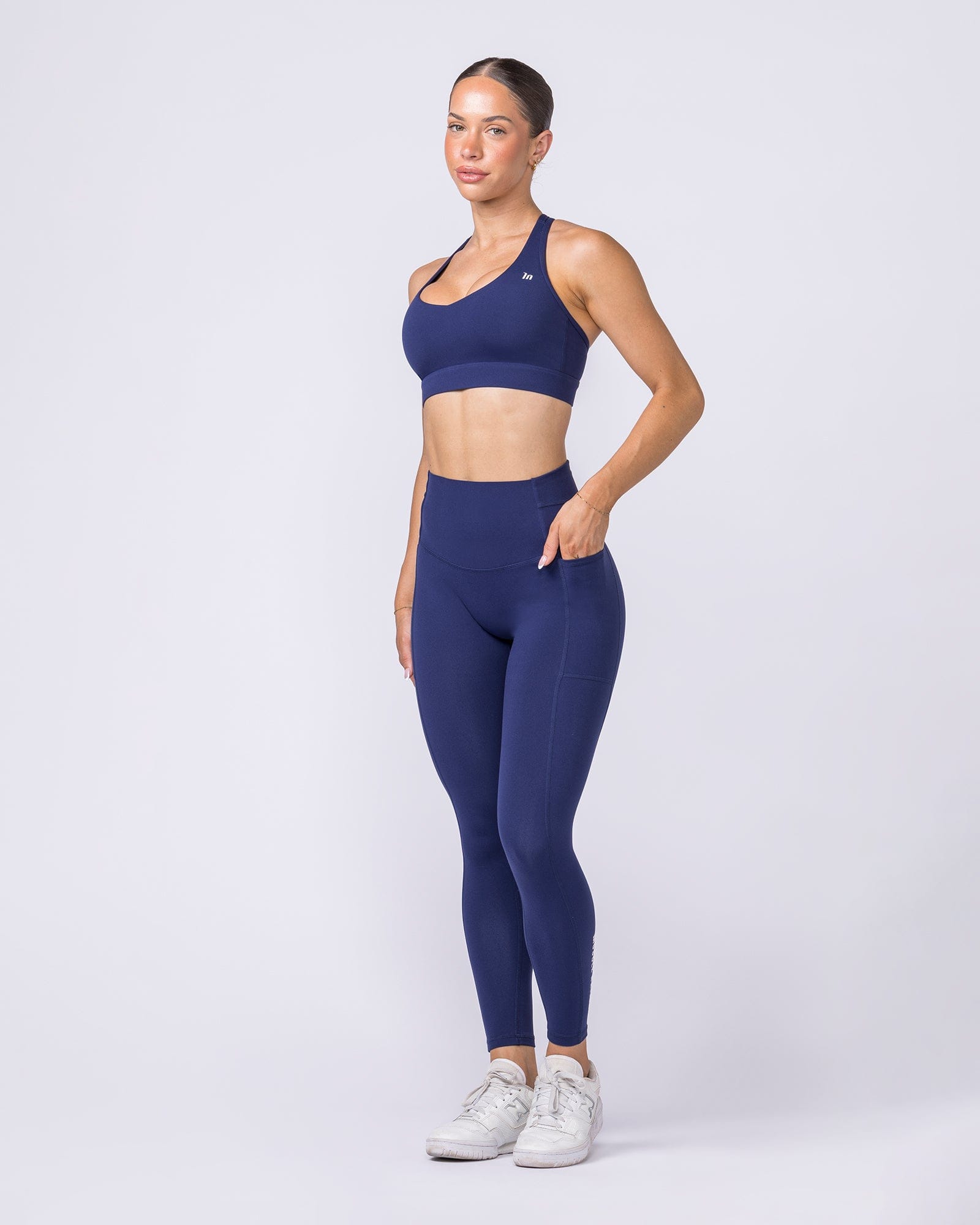 Unrivalled Everyday Pocket Ankle Leggings Classic Navy - Muscle Nation women's leggings, view 10