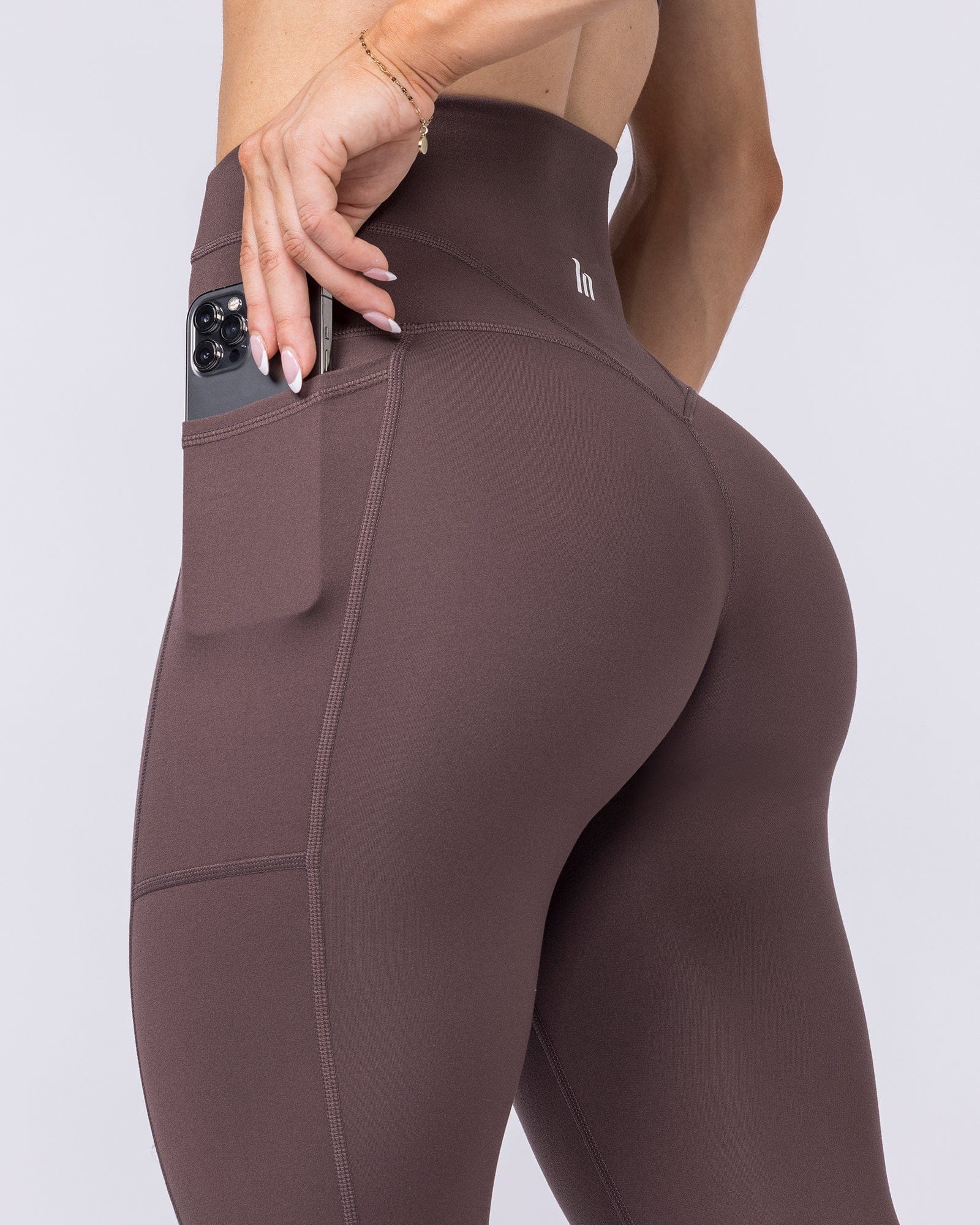 Unrivalled Everyday Pocket Ankle Leggings Cola - Muscle Nation women's leggings, view 5