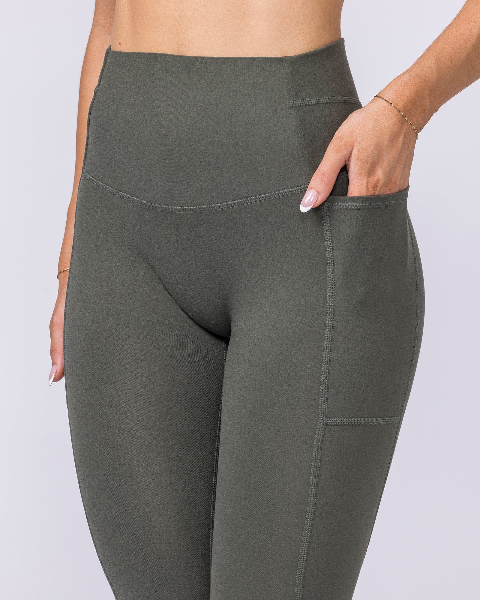 Unrivalled Everyday Pocket Ankle Leggings Eucalyptus - Muscle Nation women's leggings, view 5