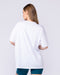 Viper Oversized Tee White - Muscle Nation women's gym tee, view 5