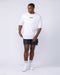 Daily Cargo 5" Shorts Navy (Silicon Logo) - Muscle Nation men's cargo shorts, view 6