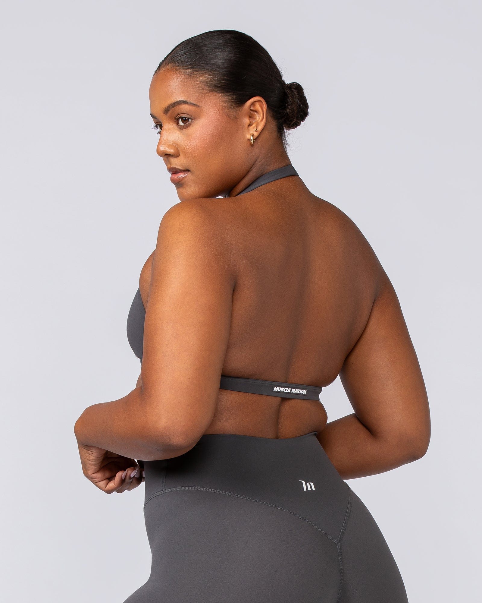 Halter Bralette Phantom - Muscle Nation women's bralette, view 2