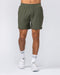On Repeat Training 5" Shorts Dark Khaki - Muscle Nation men's gym shorts, view 2