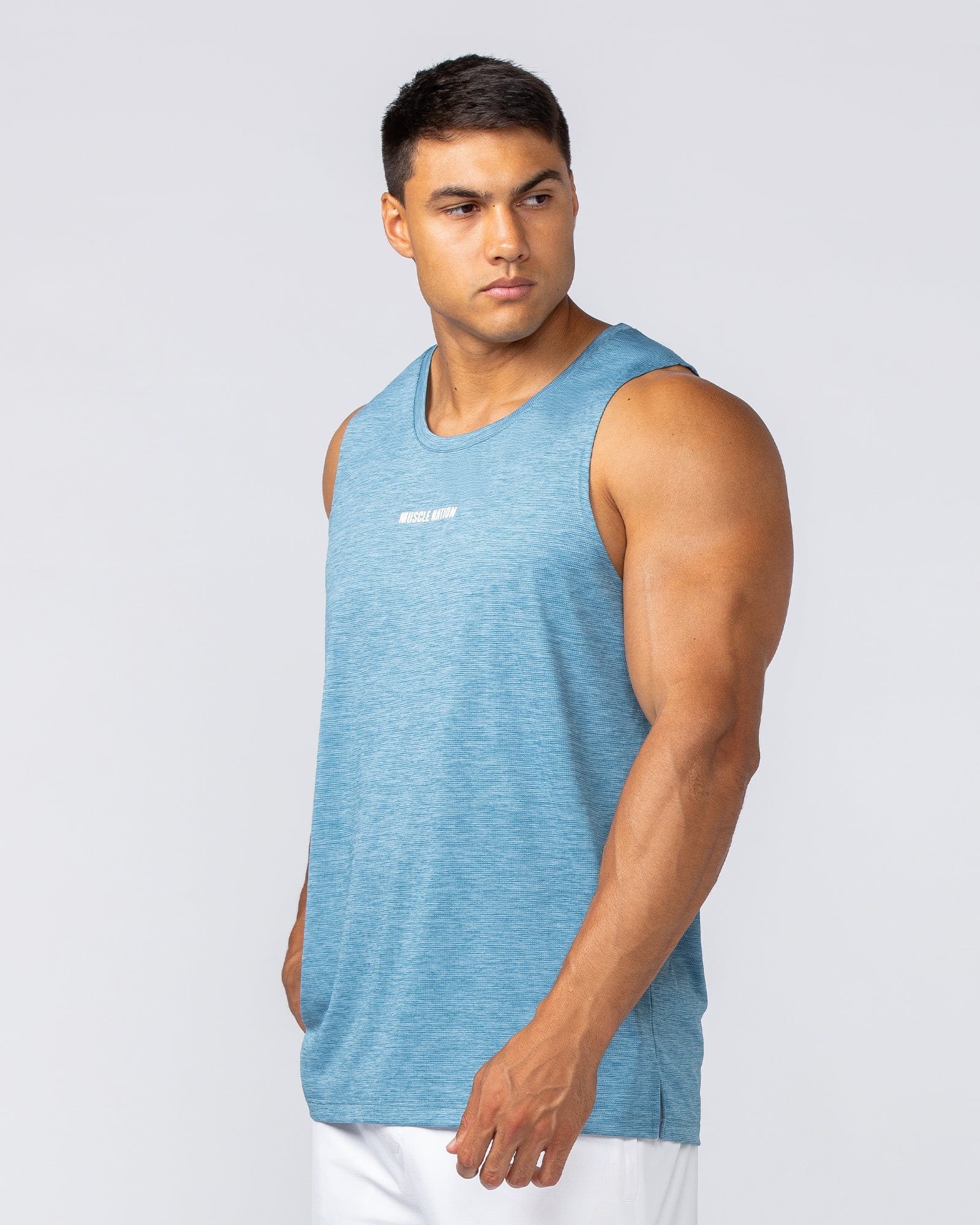 Aero Active Tank Pale Thunder - Muscle Nation men's muscle tank, view 3