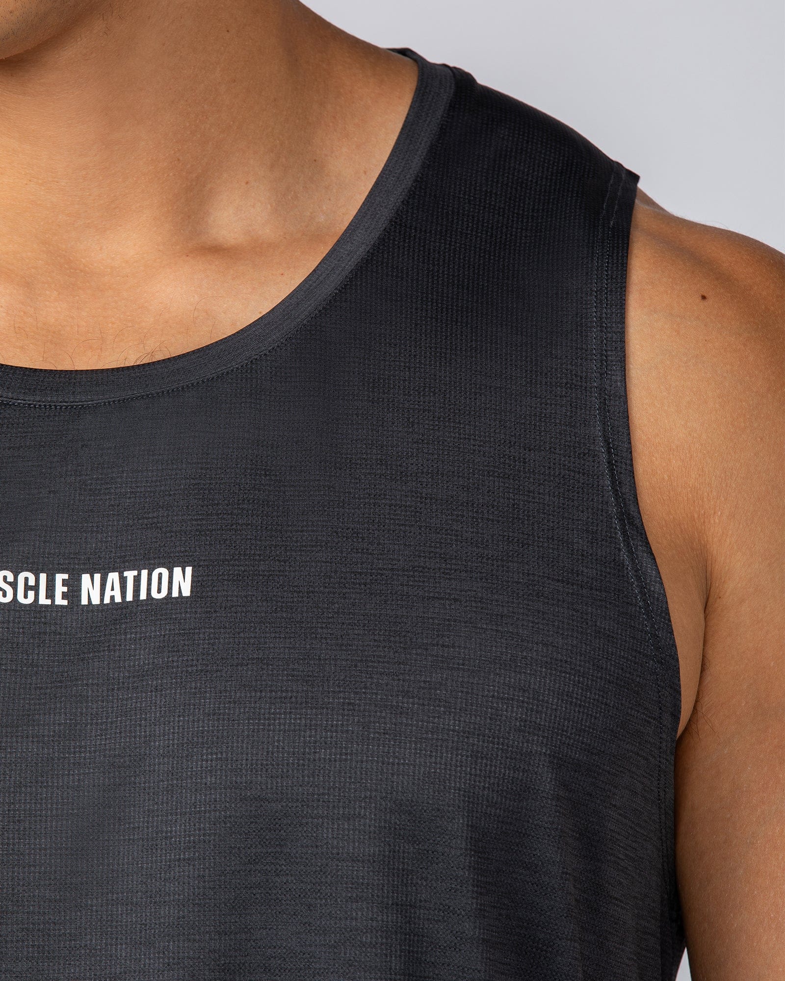 Aero Active Tank Black - Muscle Nation men's muscle tank, view 2