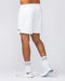 On Repeat Training 5" Shorts White - Muscle Nation men's gym shorts, view 3