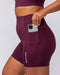 Muscle Nation Shorts Unrivalled Everyday Pocket Bike Shorts - Sangria