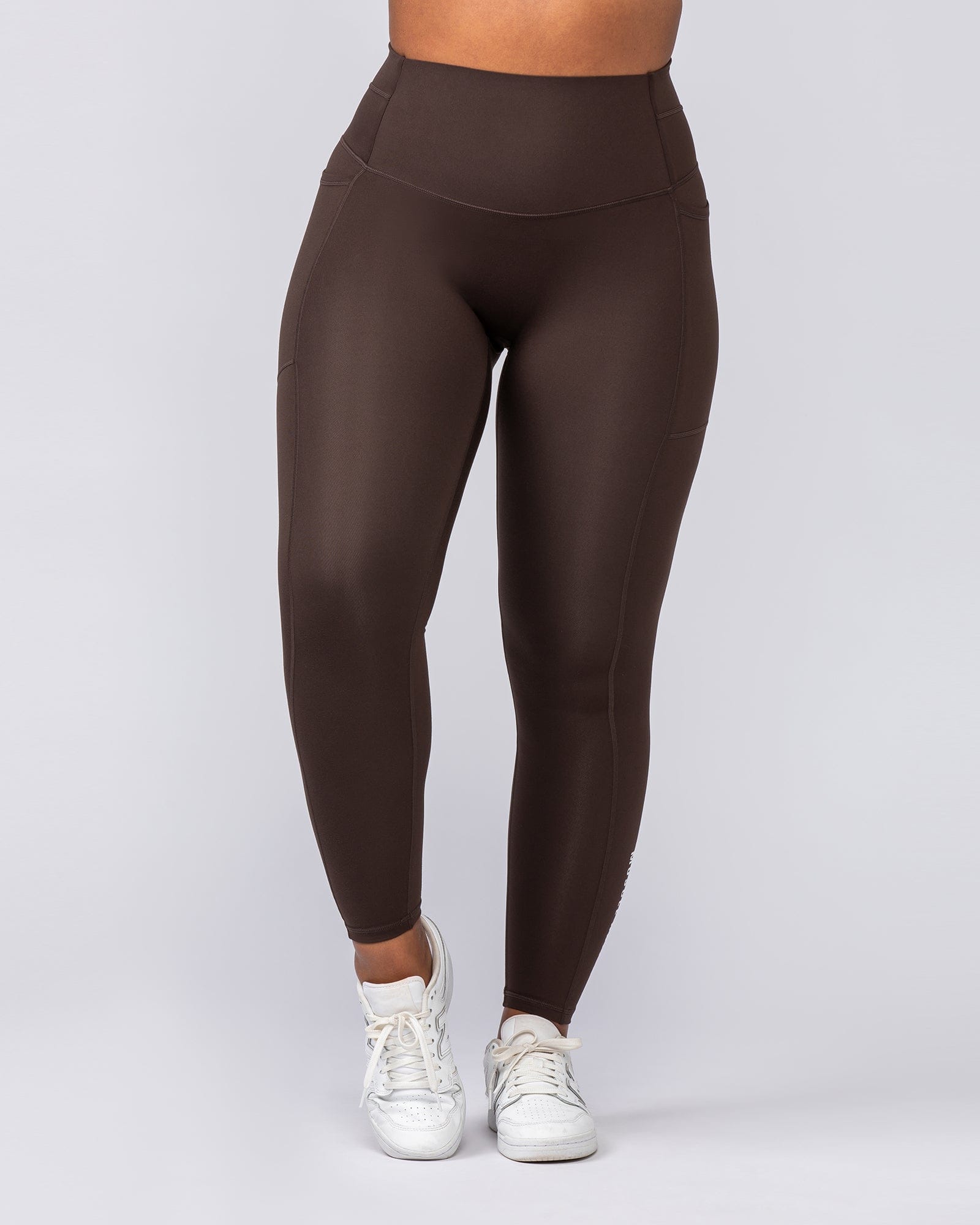 Unrivalled Everyday Pocket Ankle Leggings Cocoa - Muscle Nation women's leggings, view 3