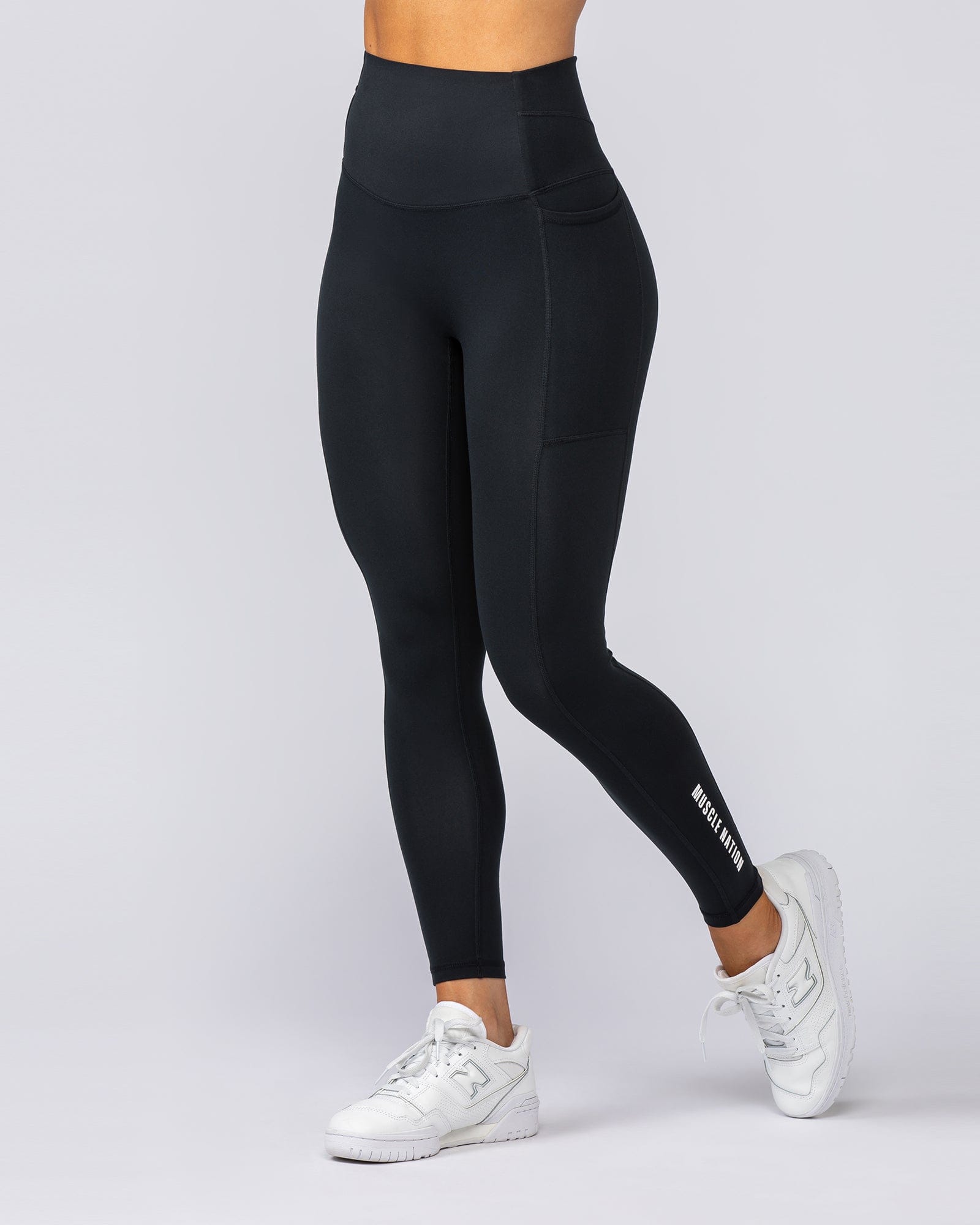Unrivalled Everyday Pocket Ankle Leggings Black - Muscle Nation women's leggings, view 7