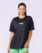 Womens Relaxed Training Tee Black - Muscle Nation women's gym tee, view 3
