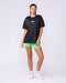 Womens Relaxed Training Tee Black - Muscle Nation women's gym tee, view 7