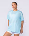 Womens Relaxed Training Tee Lagoon - Muscle Nation women's gym tee, view 3