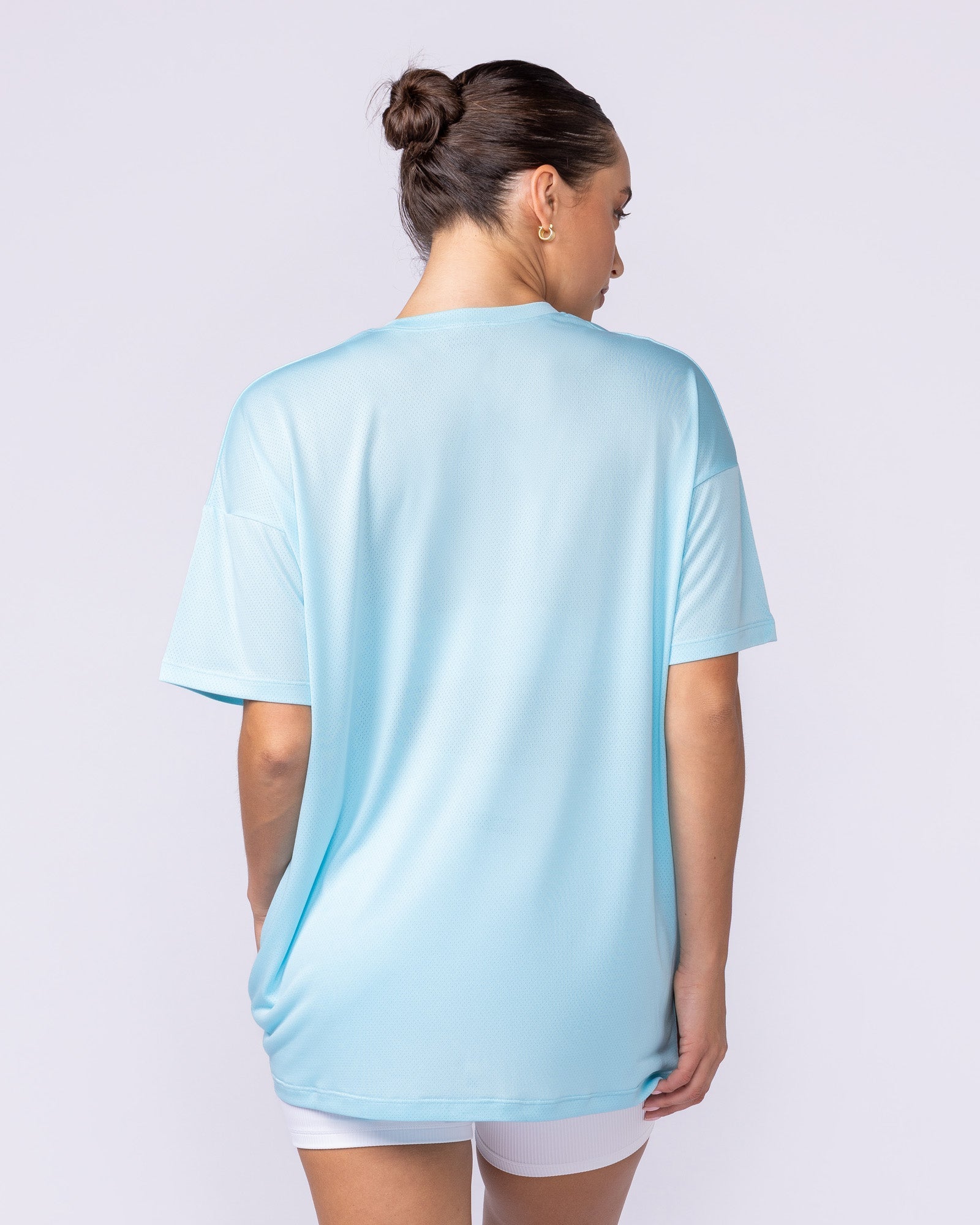 Womens Relaxed Training Tee Lagoon - Muscle Nation women's gym tee, view 4