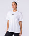 Womens Relaxed Training Tee White - Muscle Nation women's gym tee, view 3