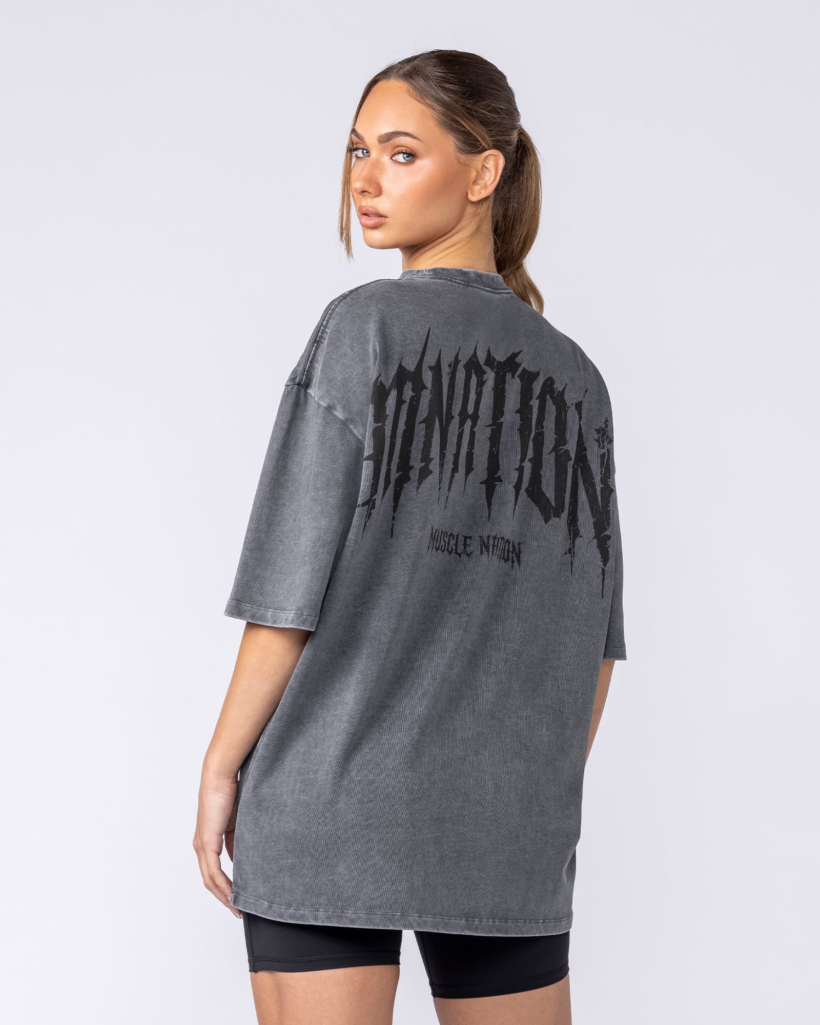 Relic Oversized Tee - Washed Black
