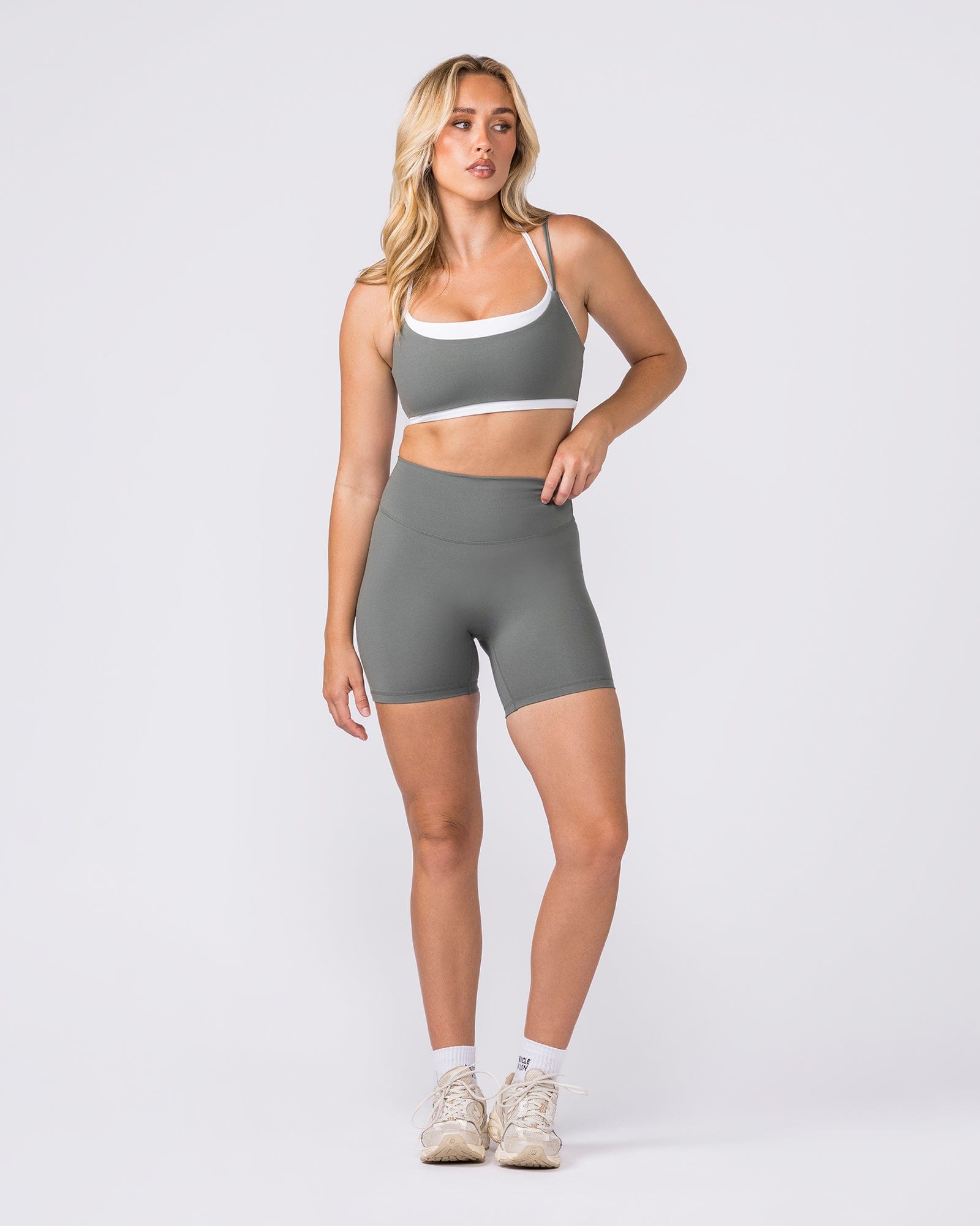Zero Rise Everyday Bike Shorts Botanica - Muscle Nation women's bike shorts, view 5
