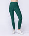 Zero Rise Rib Ankle Length Leggings Evergreen - Muscle Nation women's leggings, view 3