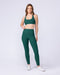Zero Rise Rib Ankle Length Leggings Evergreen - Muscle Nation women's leggings, view 5