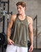 Aero Y Back Singlet Khaki - Muscle Nation men's muscle tank