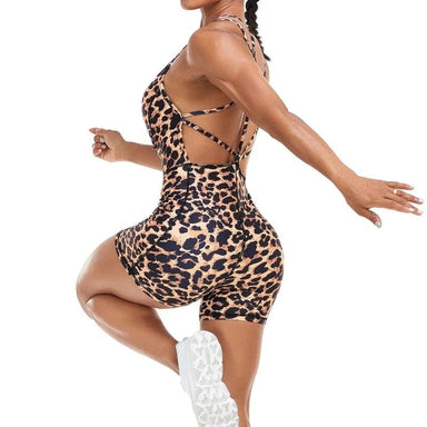 Baller Babe Active Wear Tights Leopard Baller Babe jumpsuit one piece Shorts