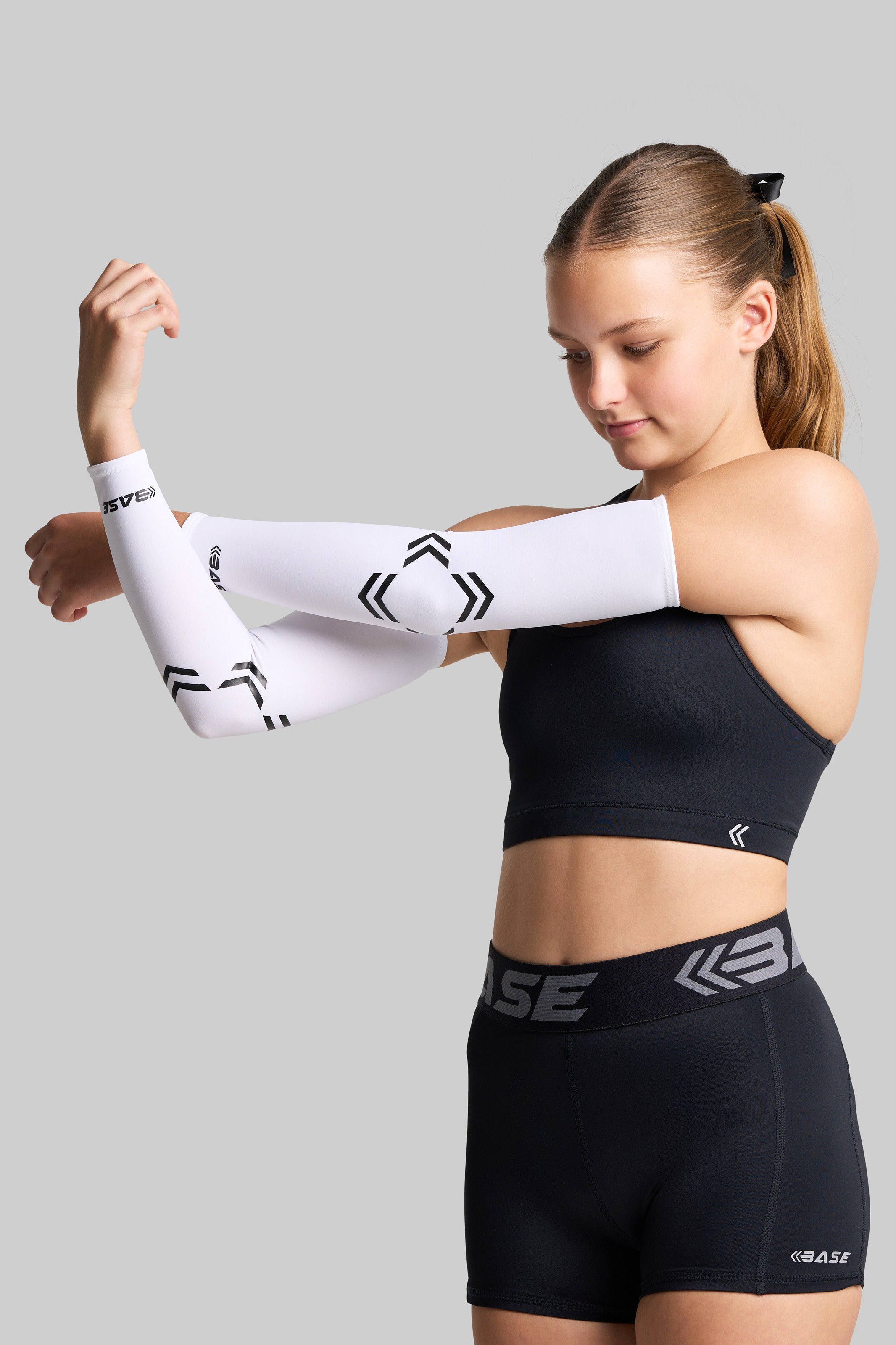 BASE Compression Arm Guard BASE Compression Arm Sleeve (Pair) - White