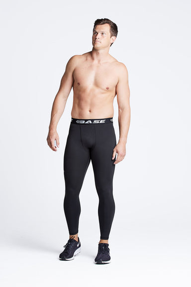 BASE Compression tights S / Black Men's Recovery Tights - Black