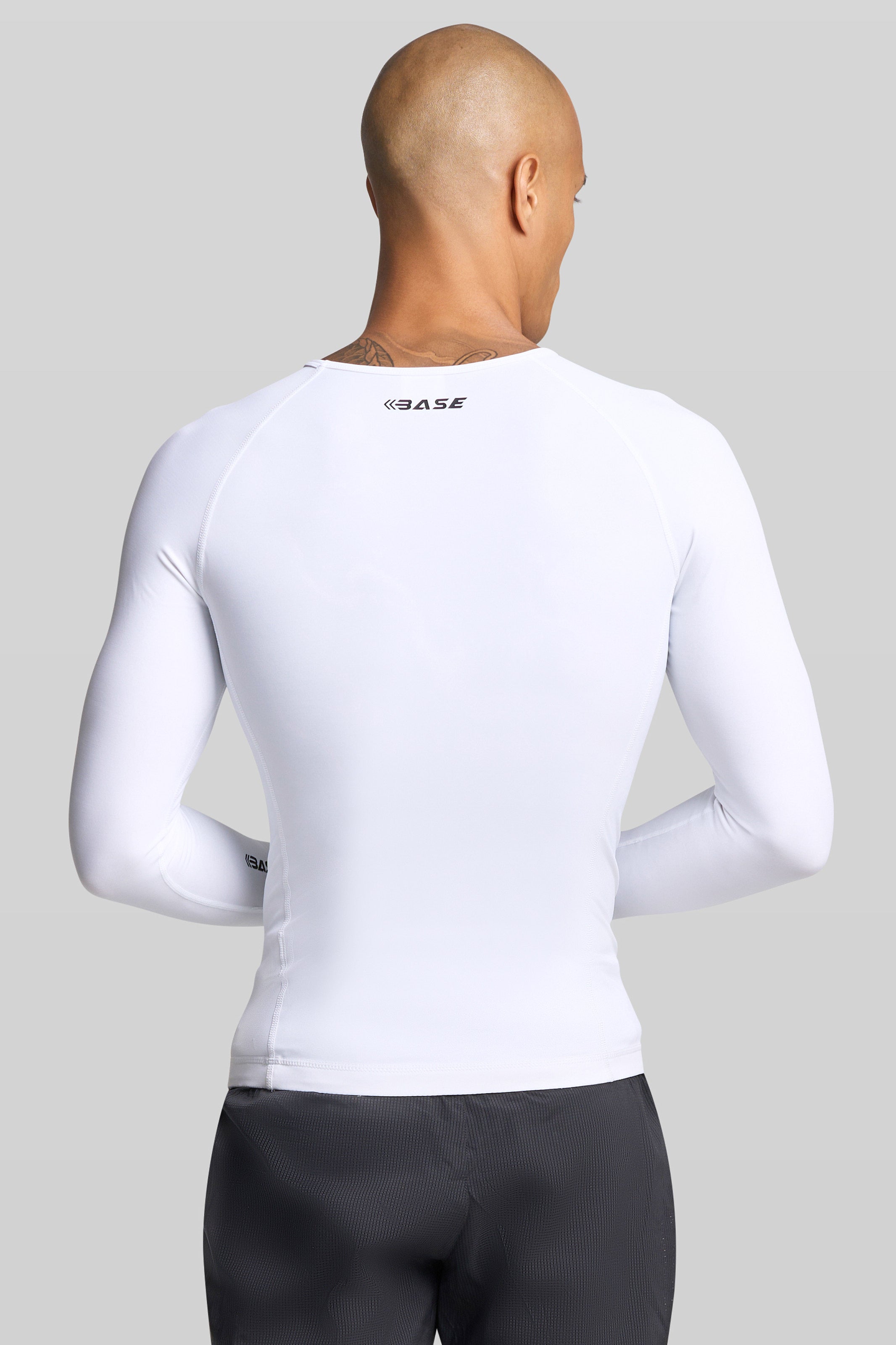 BASE Long Sleeve Top Men's Long Sleeve Compression Tee - White
