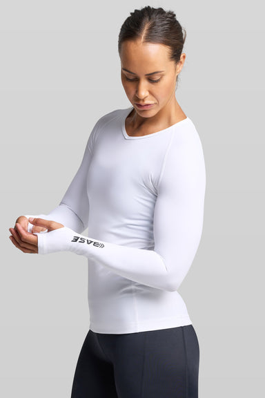 BASE Long Sleeve Tops Women's Endurance Long Sleeve Compression Tee - White