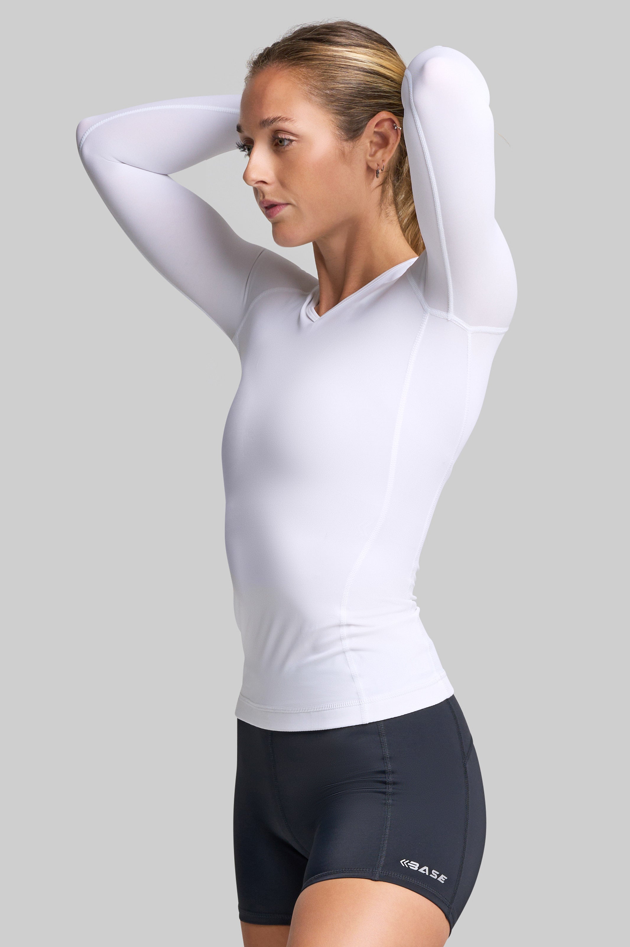 BASE Long Sleeve Tops Women's Endurance Long Sleeve Compression Tee - White