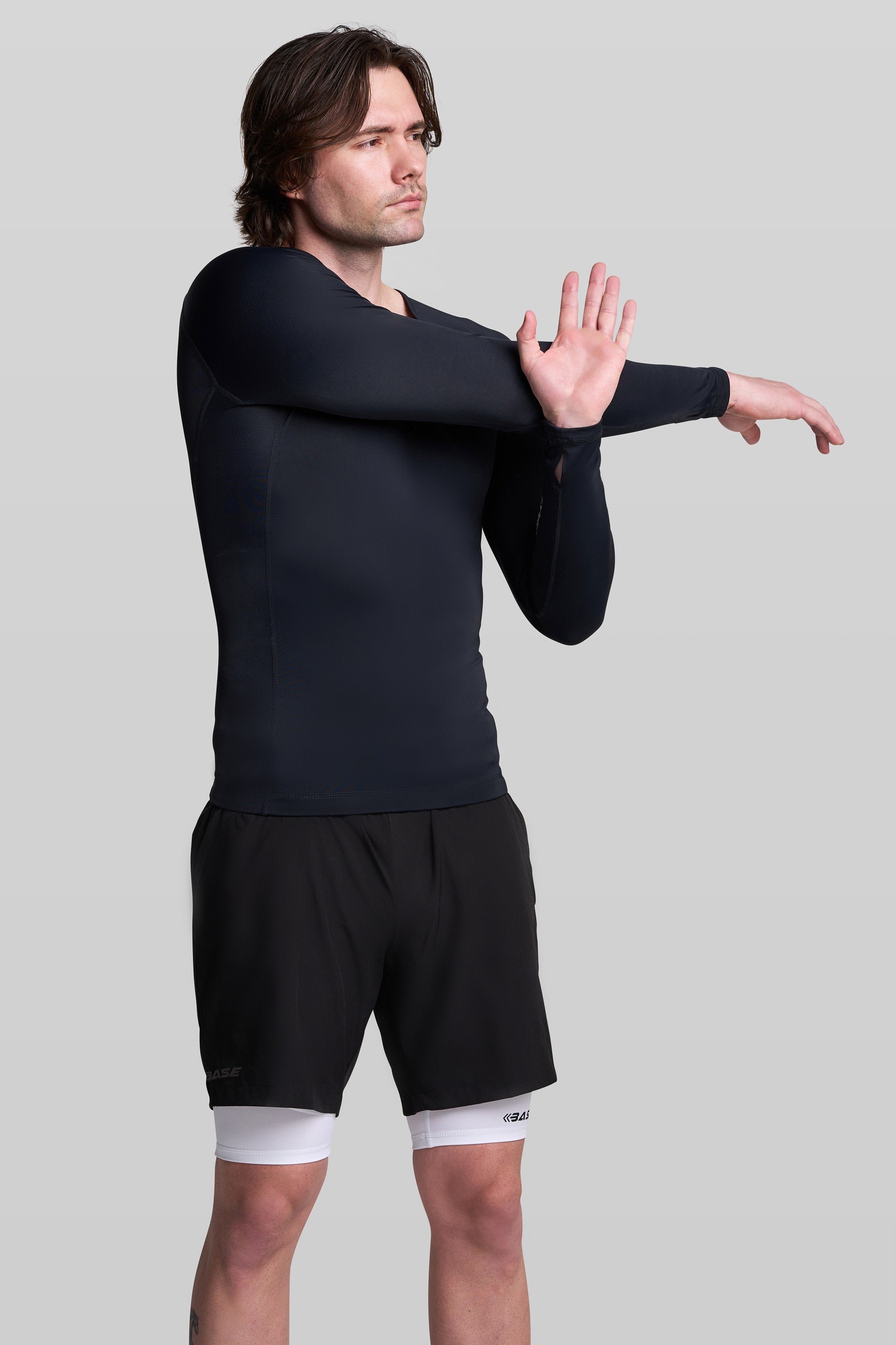 BASE Mens Shorts BASE Men's Compression Shorts - White