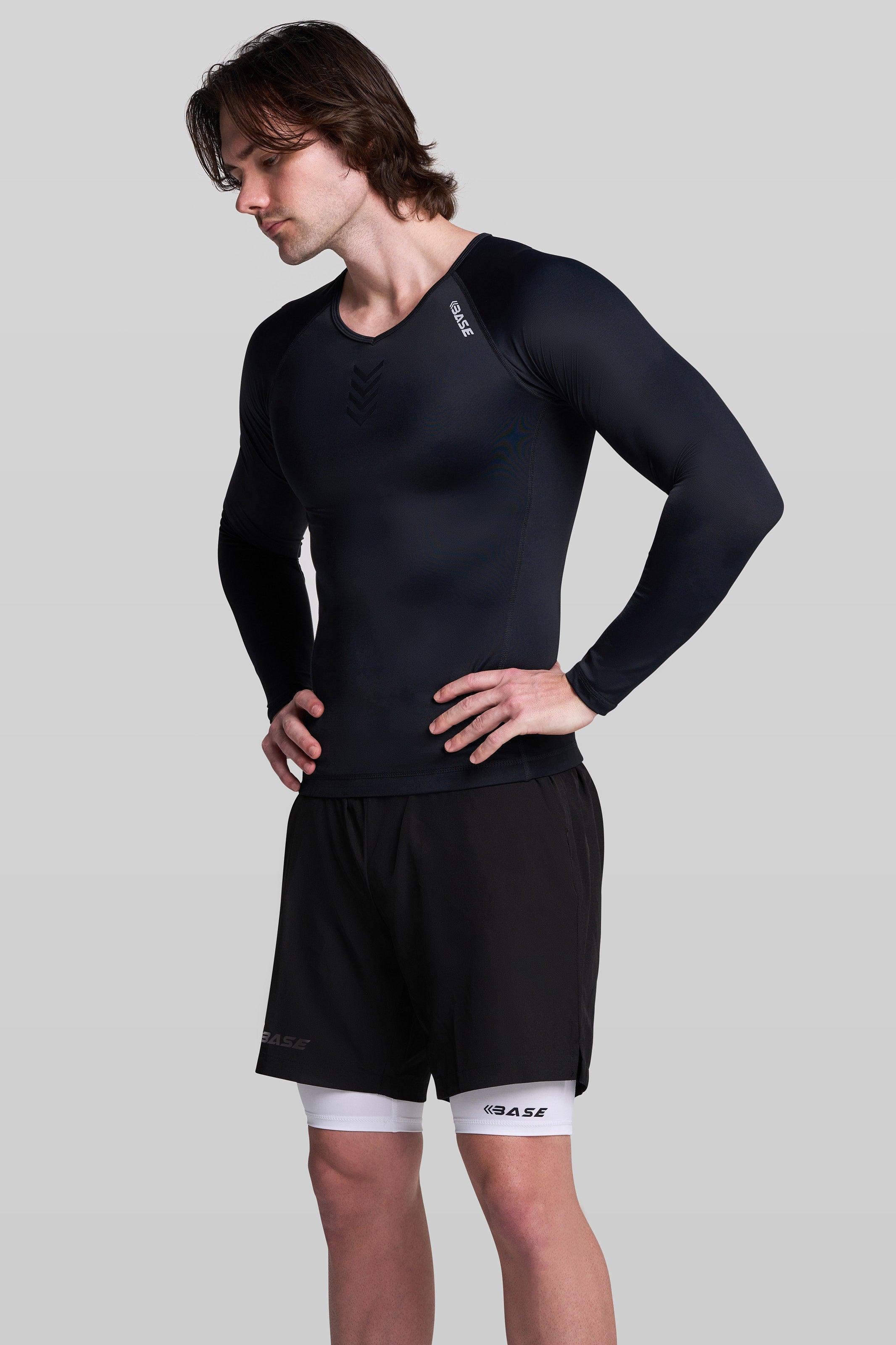 BASE Mens Shorts BASE Men's Compression Shorts - White