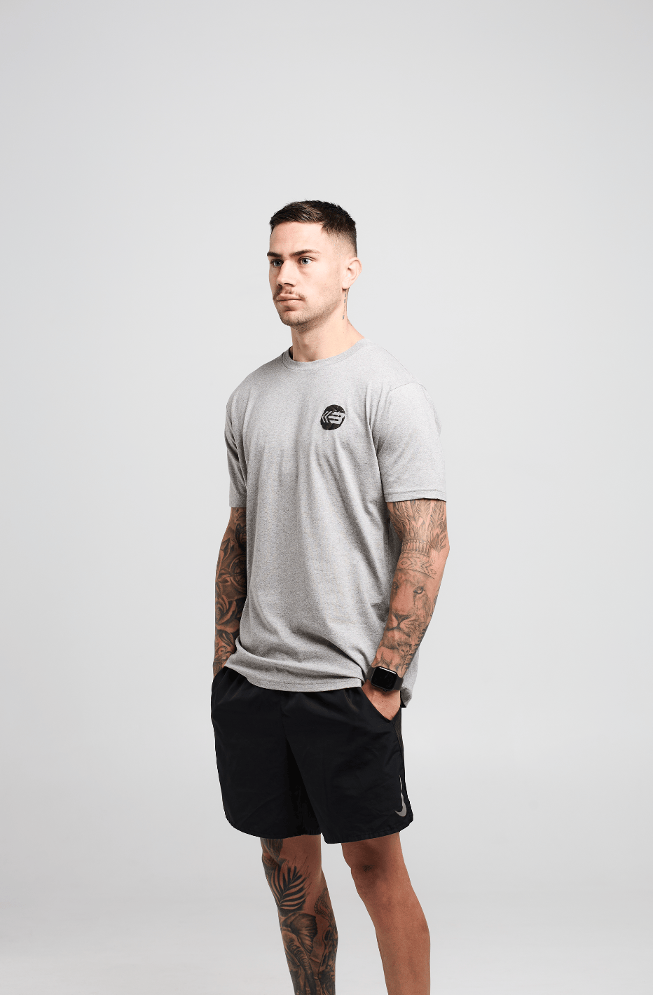 BASE T-Shirts Baller Organic Cotton Tee - Grey