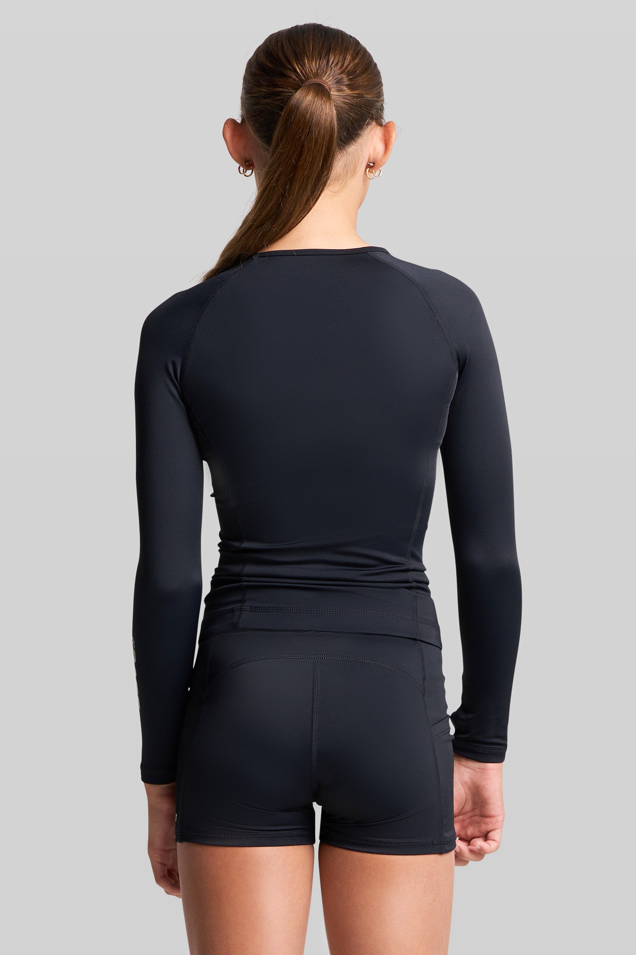 BASE T-Shirts BASE Youth Active LS Compression Tee - Black