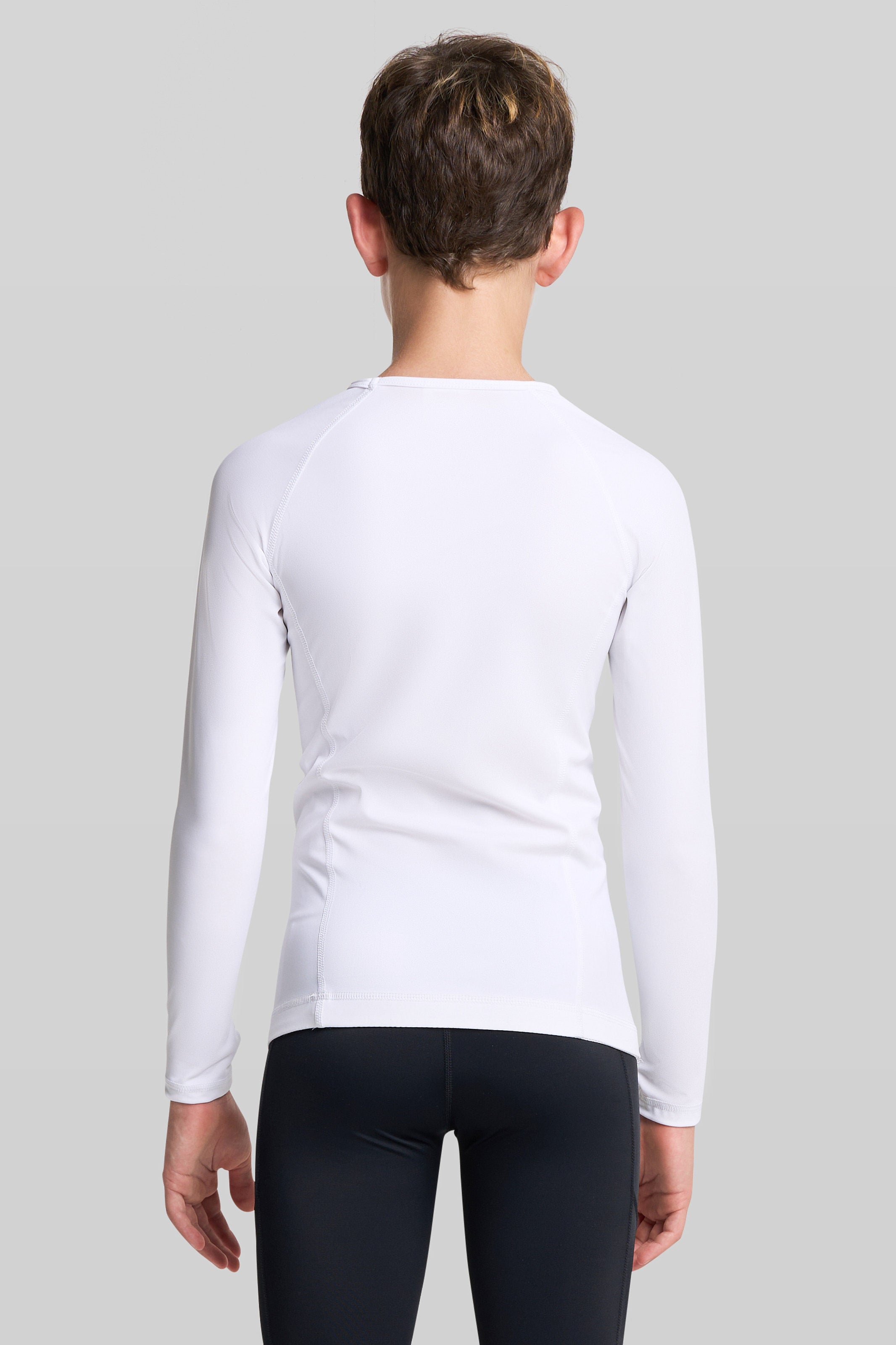 BASE T-Shirts BASE Youth Long Sleeve Compression Tee - White