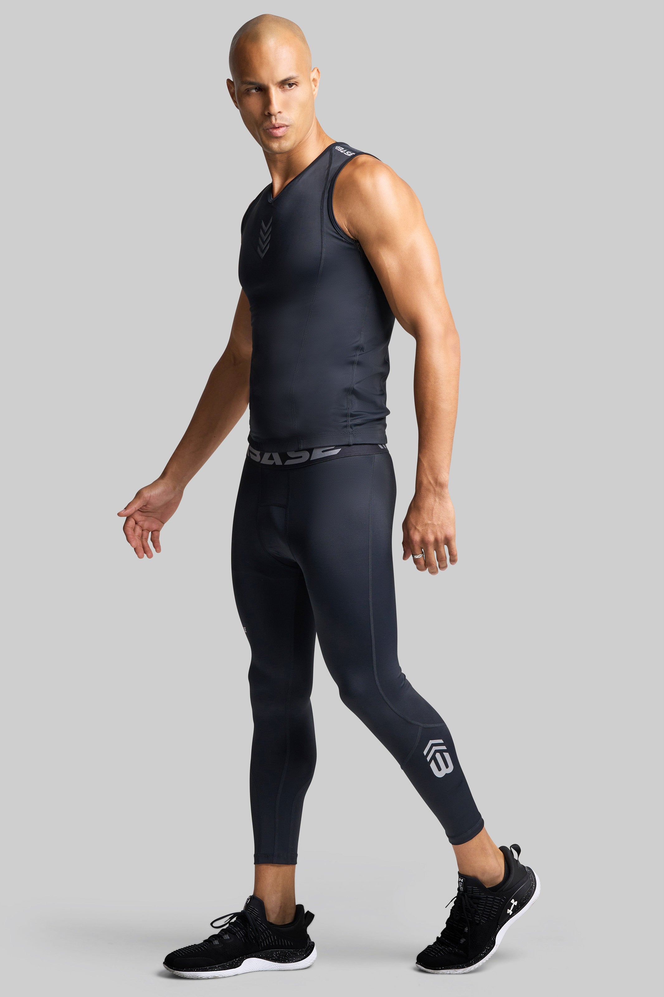 BASE Tank Top Men's Compression Vest - Black