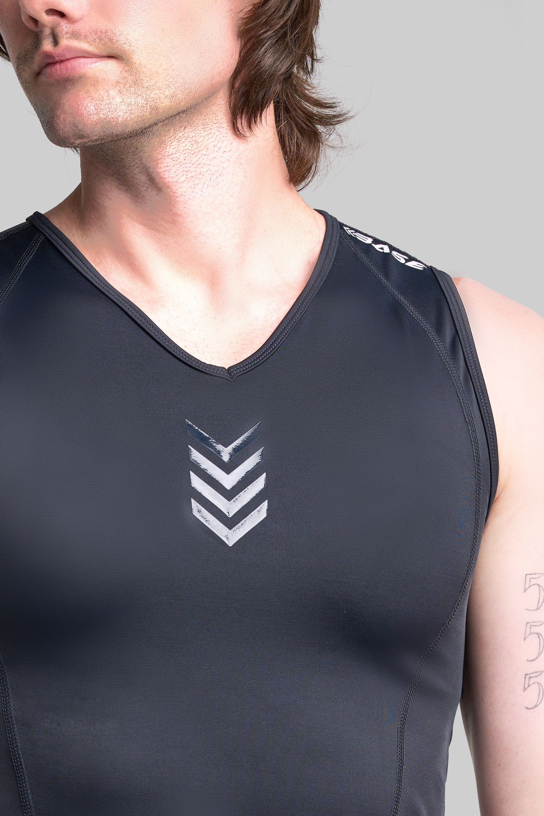 BASE Tank Top Men's Compression Vest - Black