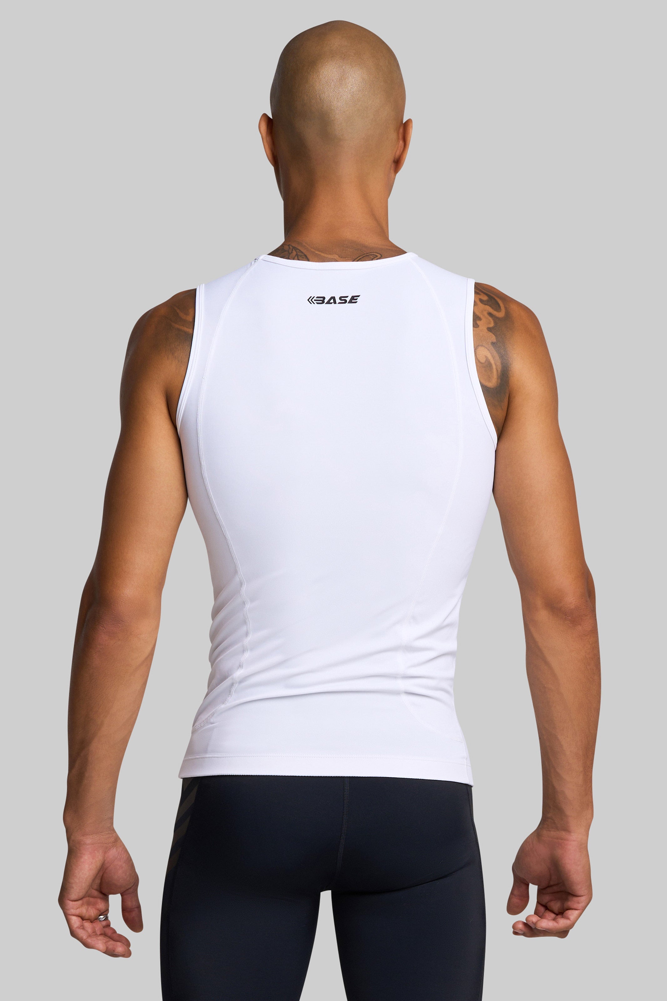 BASE Tank Top Men's Compression Vest - White
