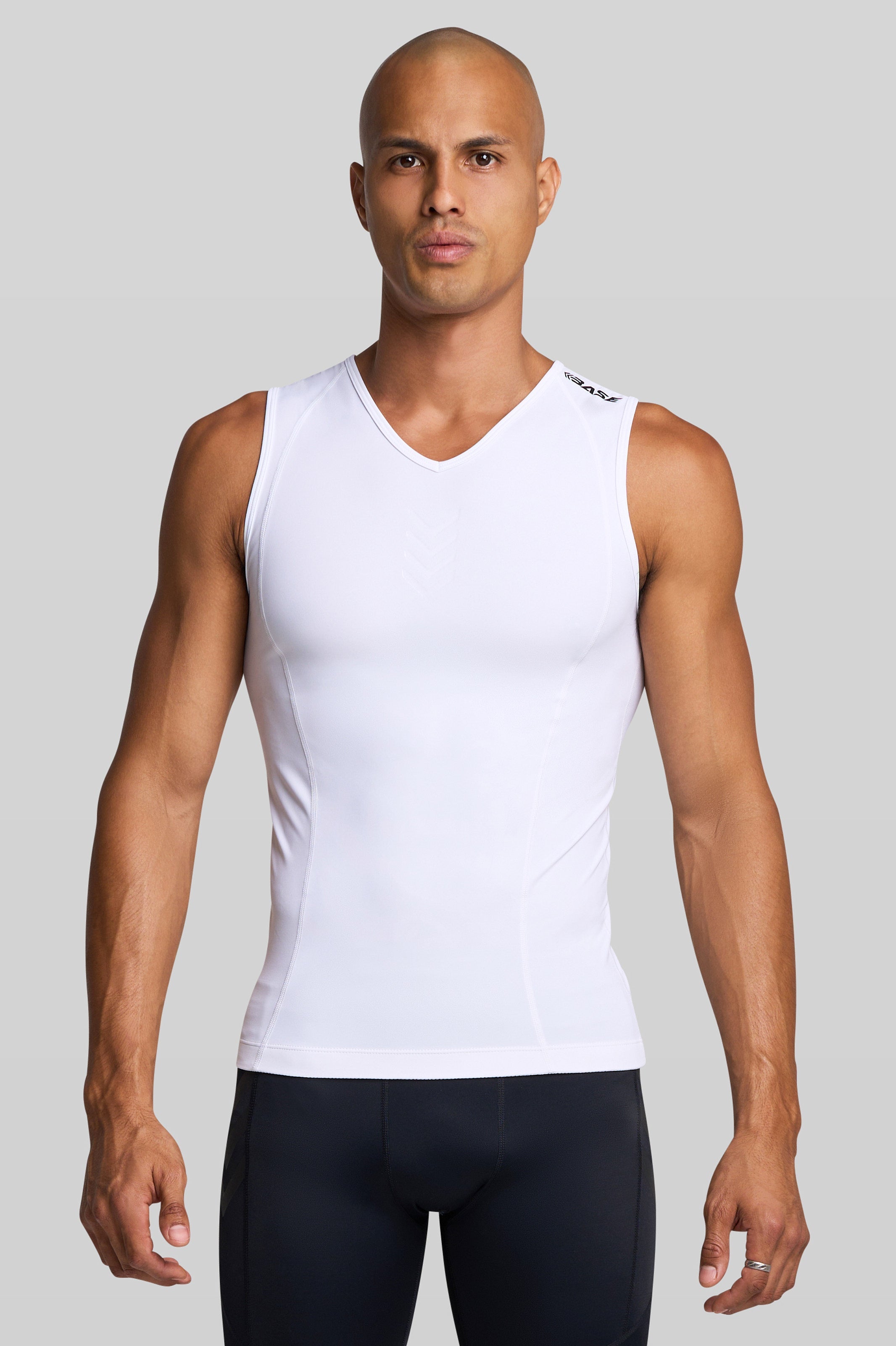 BASE Tank Top S / White Men's Compression Vest - White