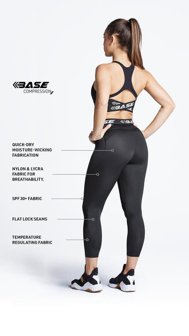 BASE Tights 7/8 Women's Active Tights - Black