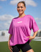 Boxy Training Tee Radiant Orchid - Muscle Nation women's gym tee