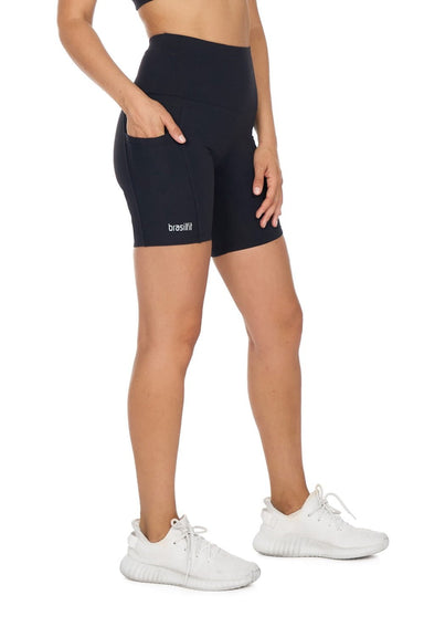 Brasilfit Shorts High Waisted Supplex Bike Shorts with Pockets