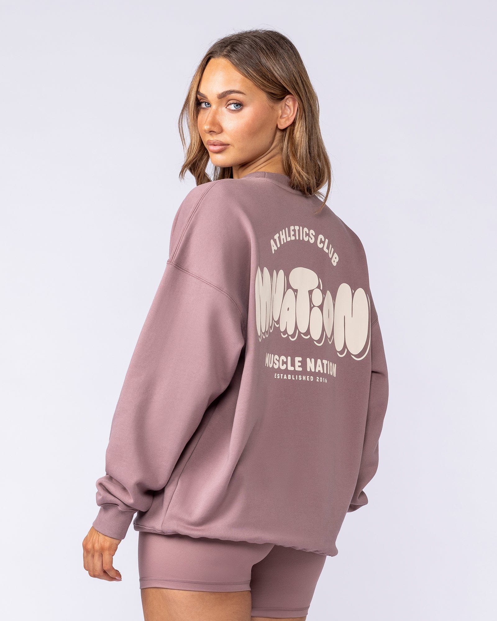 Bubble Oversized Pullover - Mocha Berry
